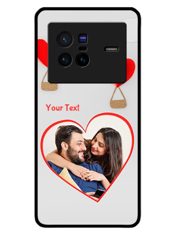 Custom Vivo X80 5G Custom Glass Mobile Case - Parachute Love Design