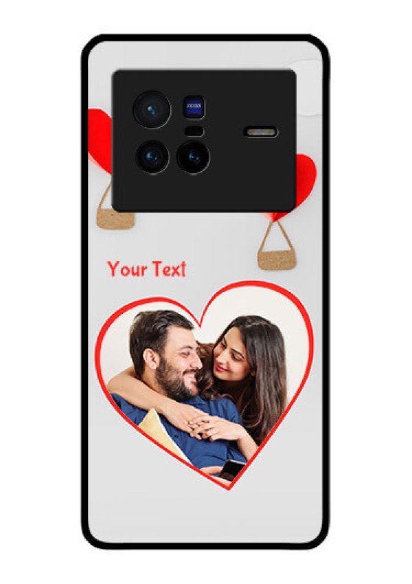 Vivo X80 5G Custom Glass Mobile Case - Parachute Love Design