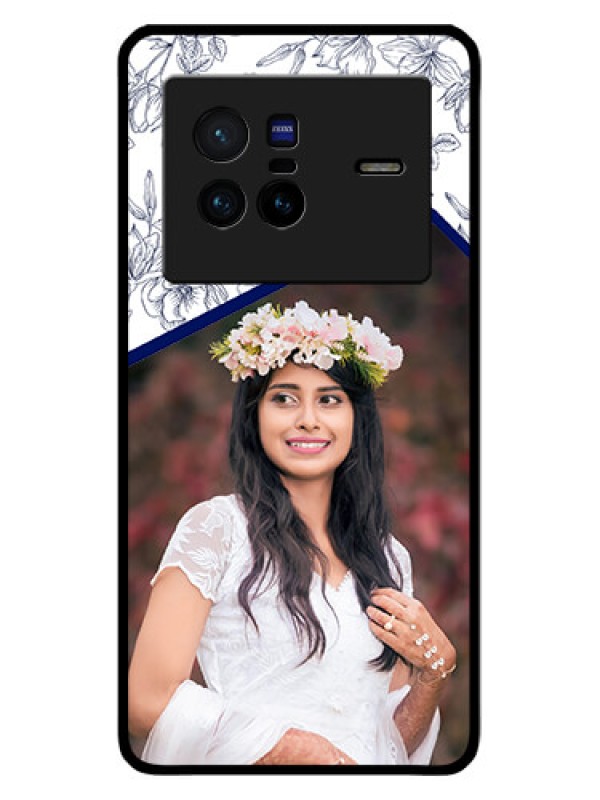 Custom Vivo X80 5G Personalized Glass Phone Case - Premium Floral Design