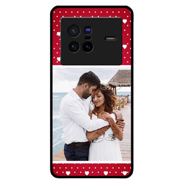 Vivo X80 5G Photo Printing on Glass Case - Hearts Mobile Case Design