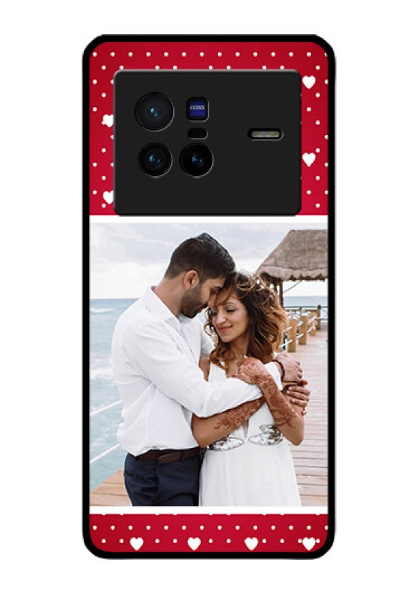 Vivo X80 5G Photo Printing on Glass Case - Hearts Mobile Case Design