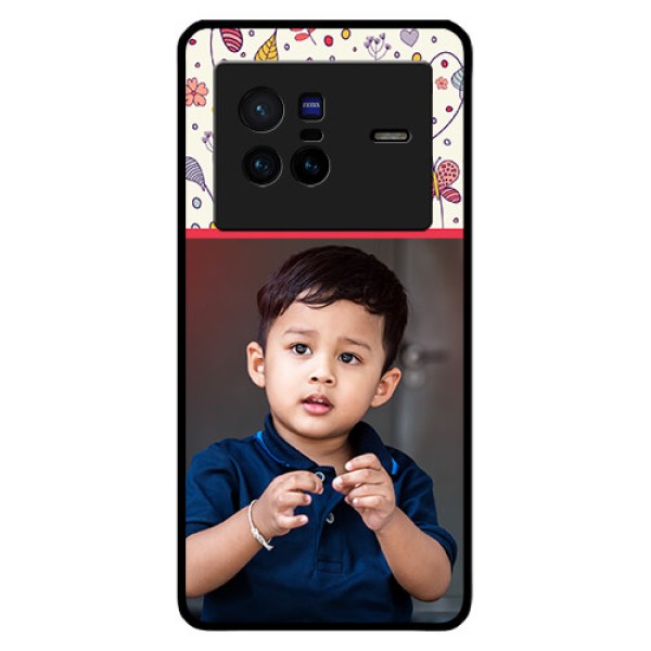 Vivo X80 5G Custom Glass Mobile Case - Premium Floral Design