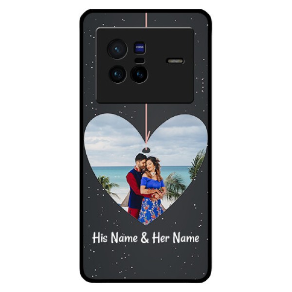 Vivo X80 5G Custom Glass Phone Case - Hanging Heart Design