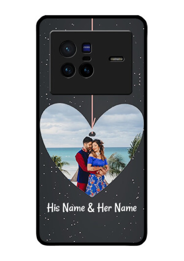 Vivo X80 5G Custom Glass Phone Case - Hanging Heart Design