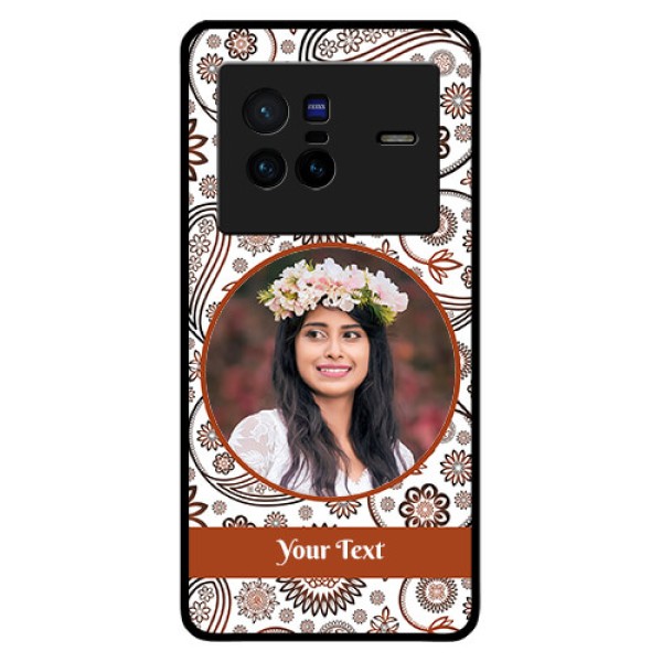 Vivo X80 5G Custom Glass Mobile Case - Abstract Flower Design