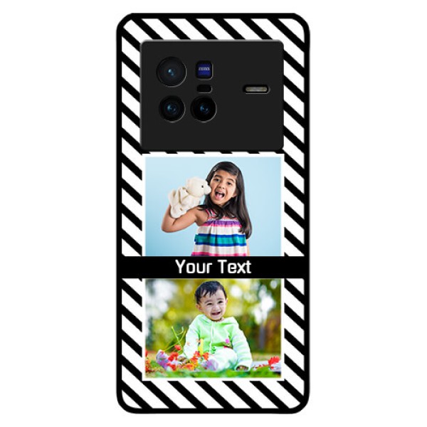 Vivo X80 5G Photo Printing on Glass Case - Black And White Stripes Design Vivo X80 5G Photo Printing on Glass Case - Black And White Stripes Design