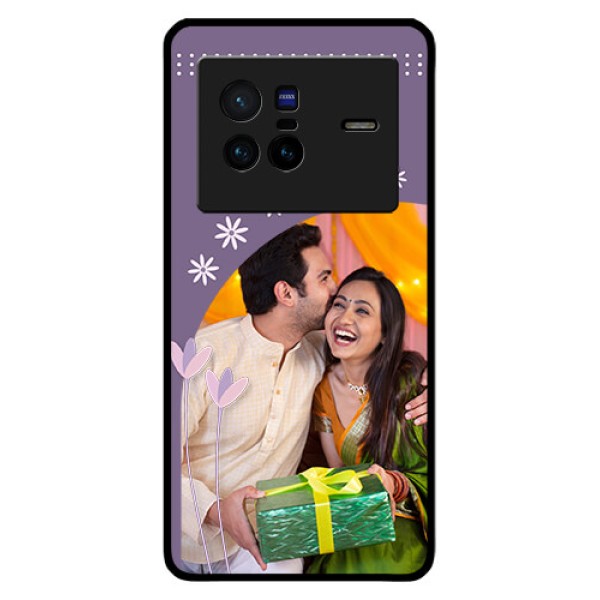 Vivo X80 5G Custom Glass Mobile Case - Lavender flowers design