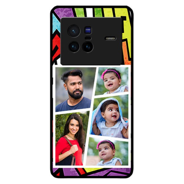 Vivo X80 5G Custom Glass Phone Case - Graffiti pattern Design