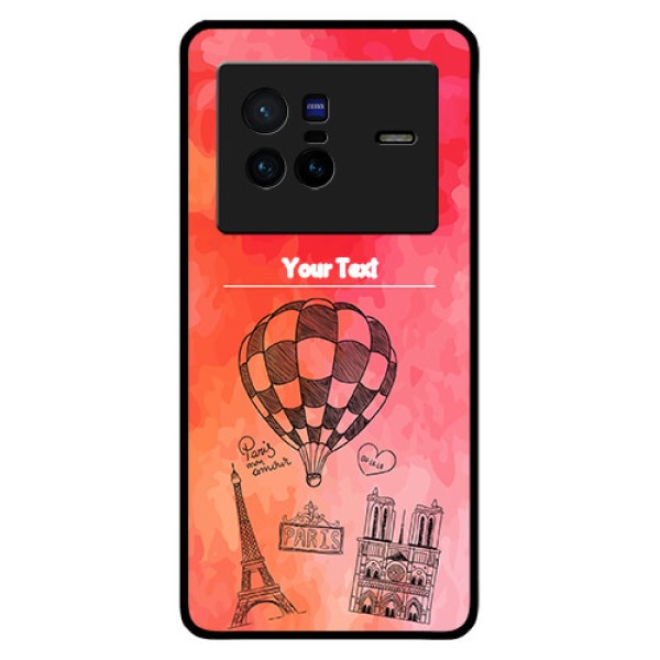 Vivo X80 5G Custom Glass Phone Case - Paris Theme Design
