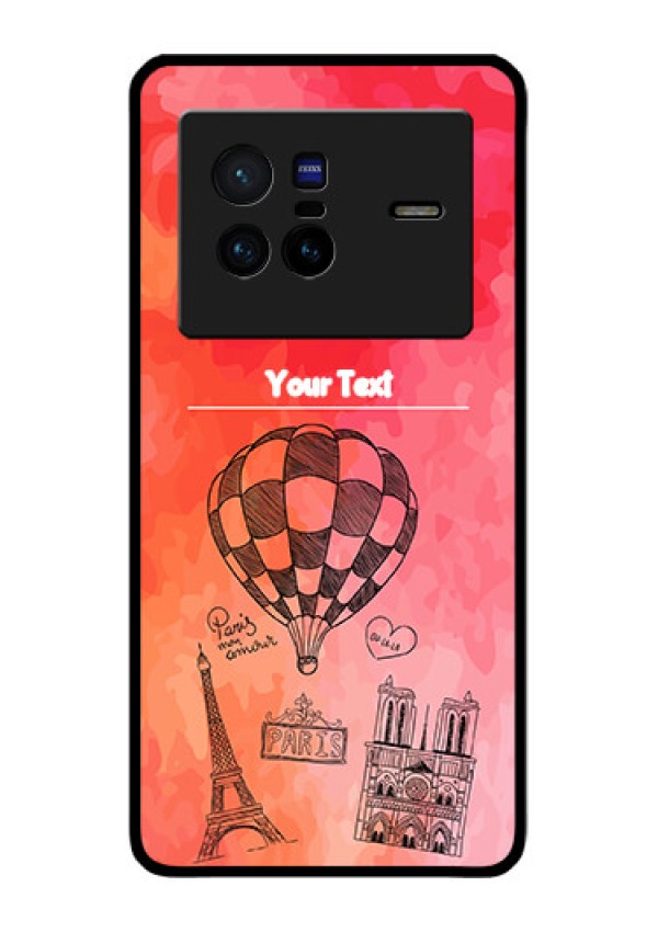 Vivo X80 5G Custom Glass Phone Case - Paris Theme Design