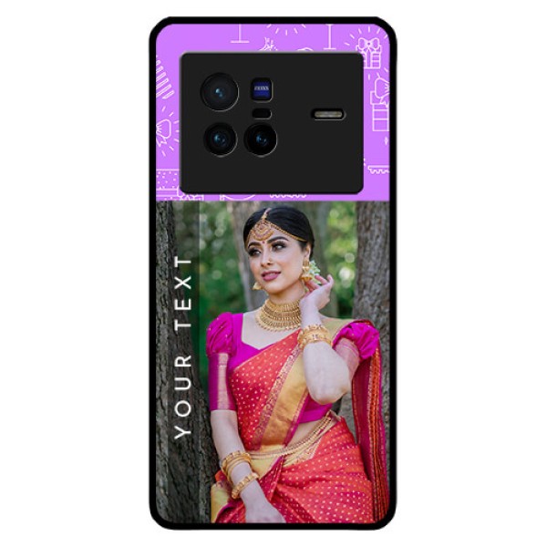 Vivo X80 5G Custom Glass Mobile Case - Birthday Icons Design