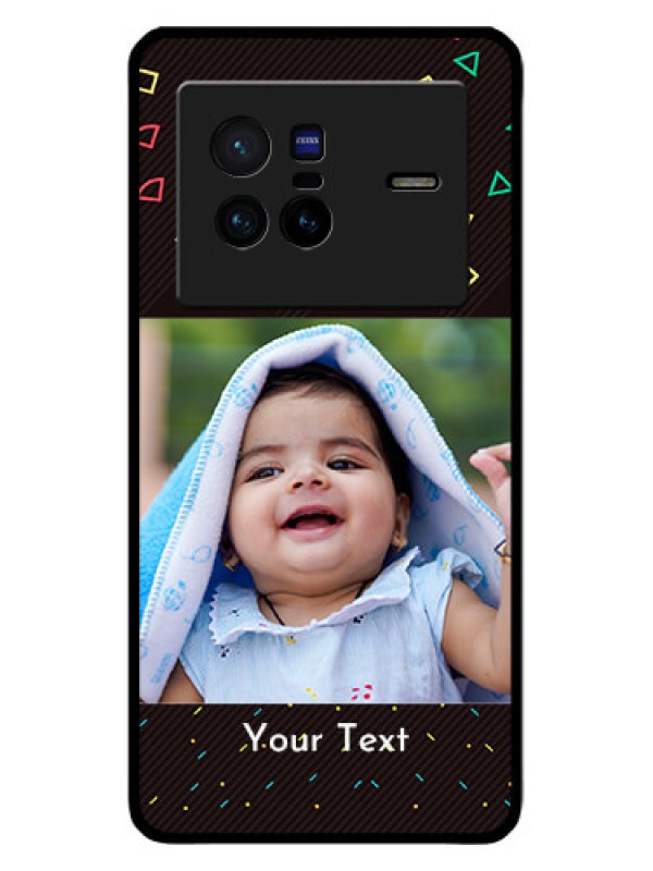 Custom Vivo X80 5G Custom Glass Phone Case - with confetti birthday design