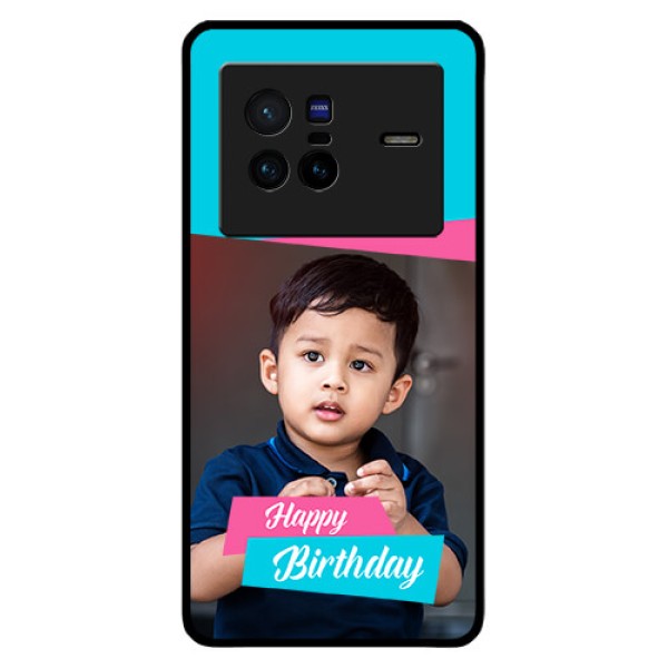 Vivo X80 5G Personalized Glass Phone Case - Image Holder with 2 Color Design