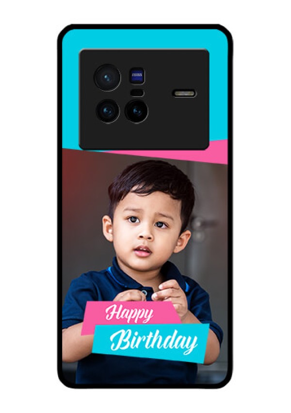 Vivo X80 5G Personalized Glass Phone Case - Image Holder with 2 Color Design