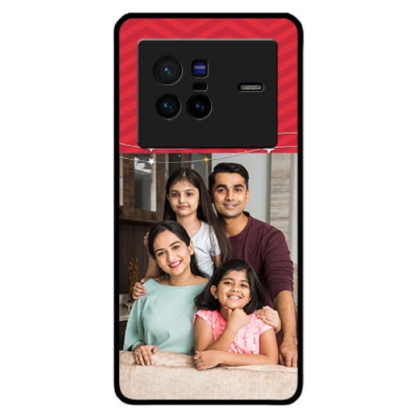 Vivo X80 5G Personalized Glass Phone Case - Happy Family Design