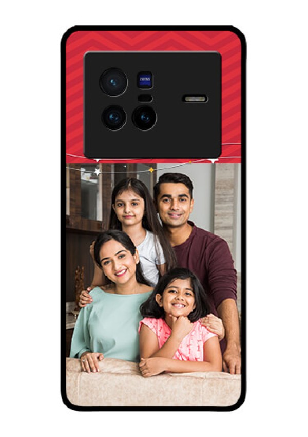 Vivo X80 5G Personalized Glass Phone Case - Happy Family Design