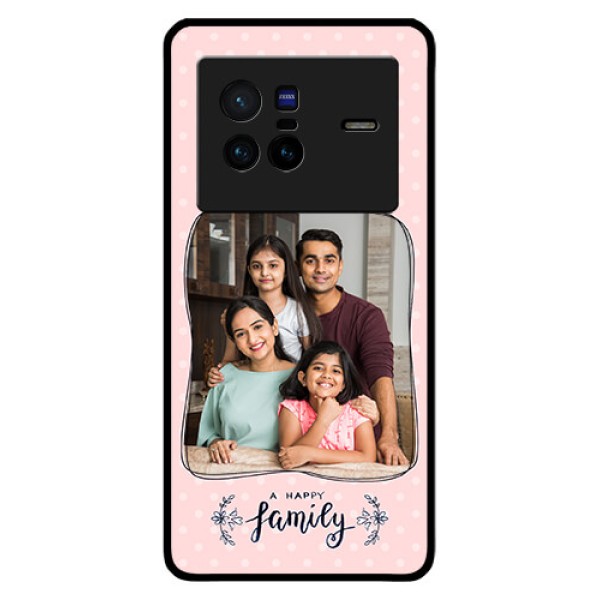 Vivo X80 5G Custom Glass Phone Case - Family with Dots Design