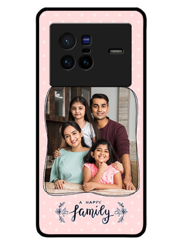 Custom Vivo X80 5G Custom Glass Phone Case - Family with Dots Design