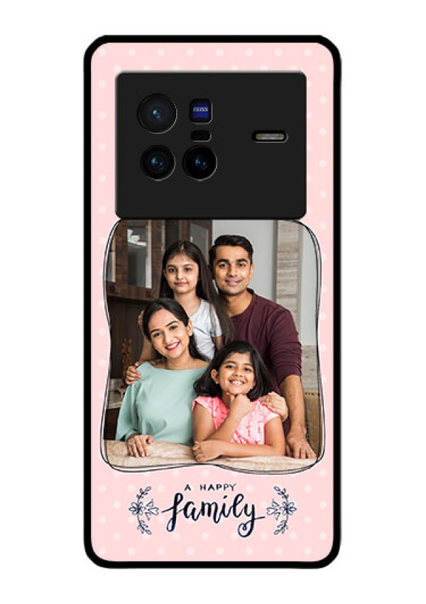 Vivo X80 5G Custom Glass Phone Case - Family with Dots Design