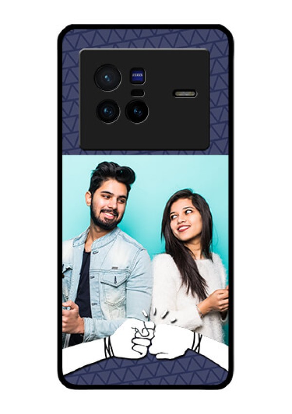 Vivo X80 5G Photo Printing on Glass Case - with Best Friends Design