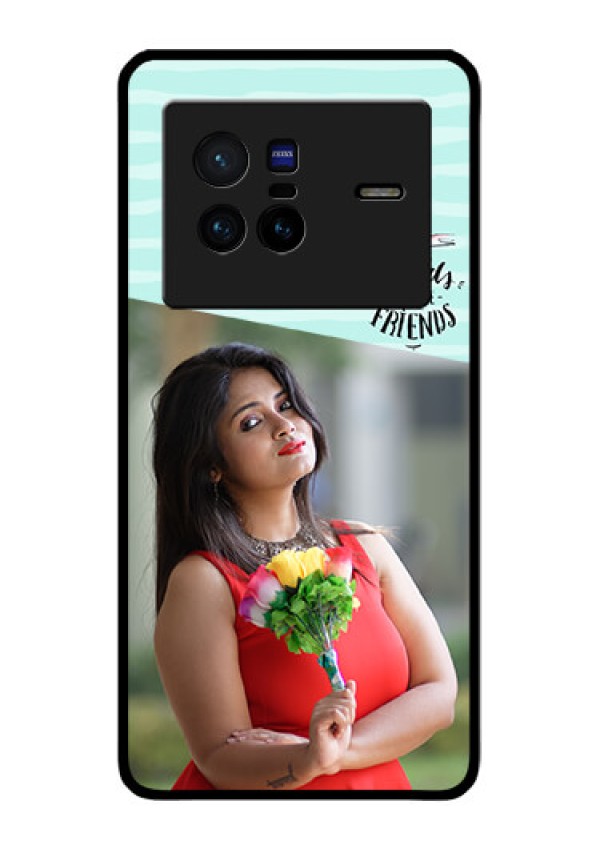 Vivo X80 5G Custom Glass Phone Case - Friends Picture Icon Design