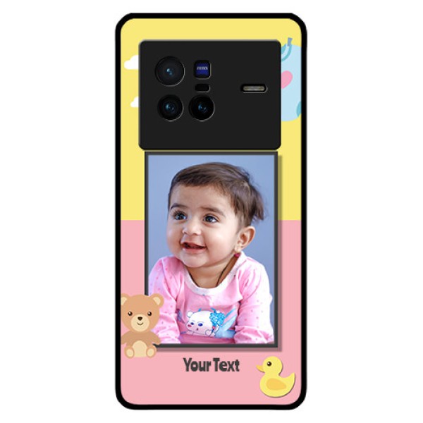 Vivo X80 5G Photo Printing on Glass Case - Kids 2 Color Design