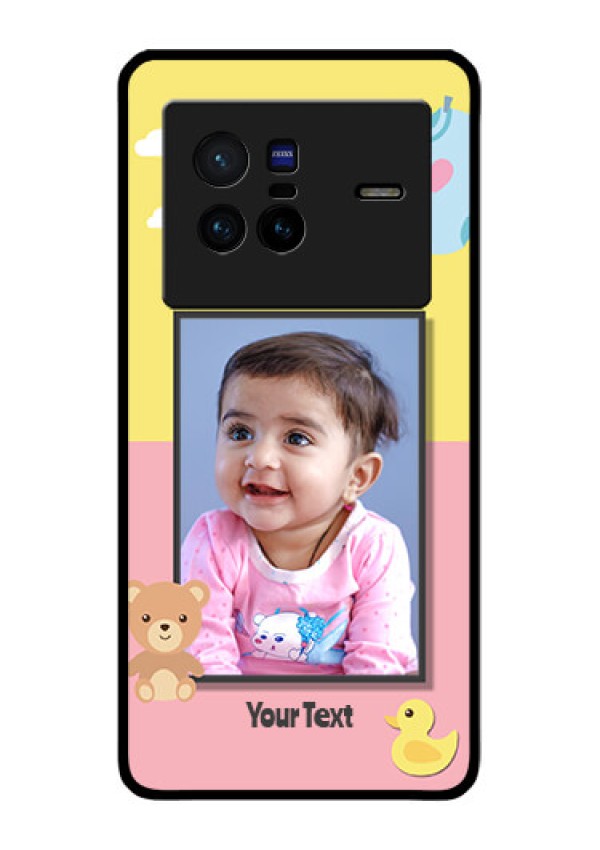 Vivo X80 5G Photo Printing on Glass Case - Kids 2 Color Design