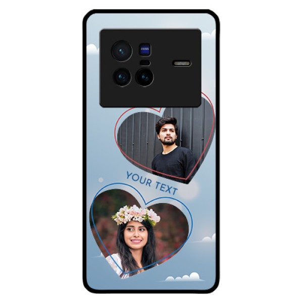 Vivo X80 5G Custom Glass Mobile Case - Blue Color Couple Design