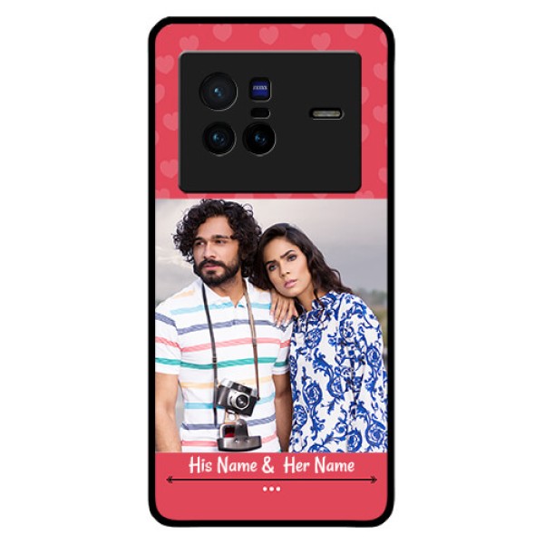 Vivo X80 5G Photo Printing on Glass Case - Simple Love Design