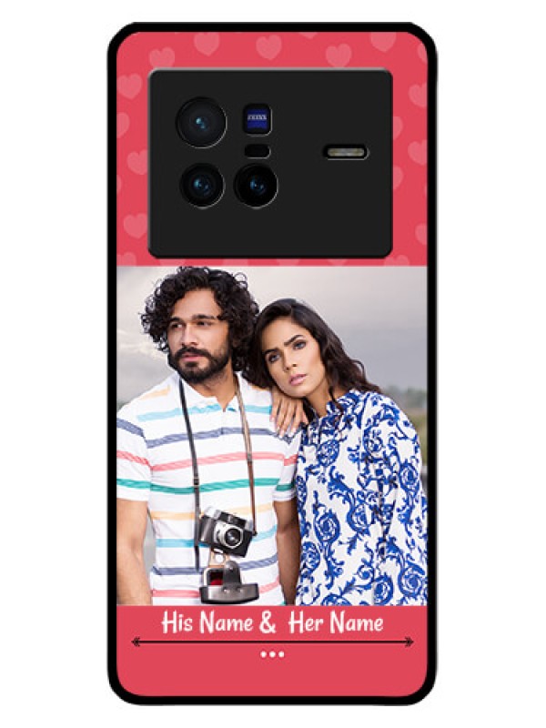 Custom Vivo X80 5G Photo Printing on Glass Case - Simple Love Design