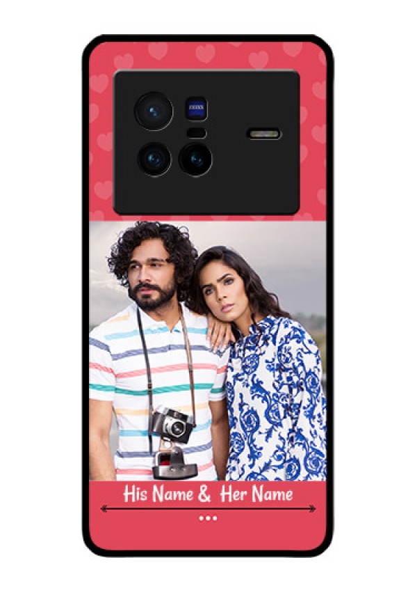 Vivo X80 5G Photo Printing on Glass Case - Simple Love Design