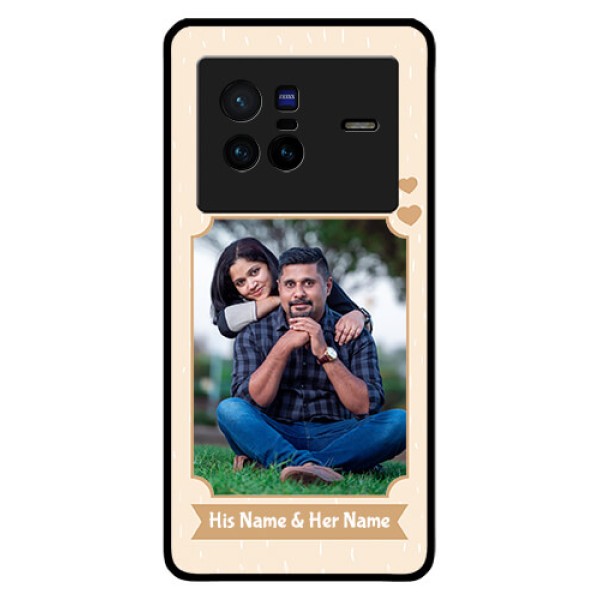 Vivo X80 5G Custom Glass Phone Case - with confetti love design
