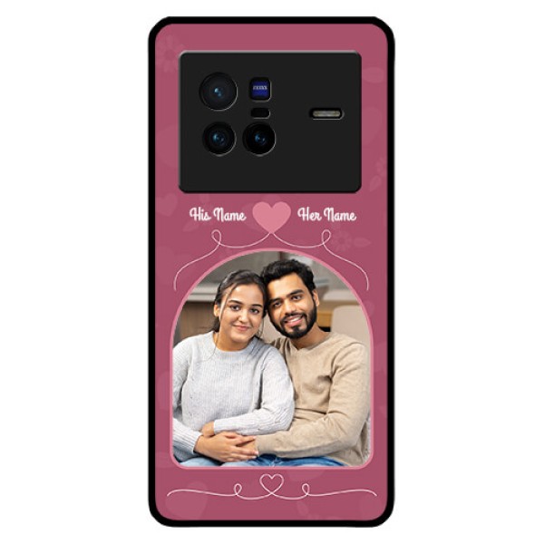 Vivo X80 5G Photo Printing on Glass Case - Love Floral Design