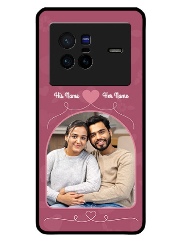 Custom Vivo X80 5G Photo Printing on Glass Case - Love Floral Design