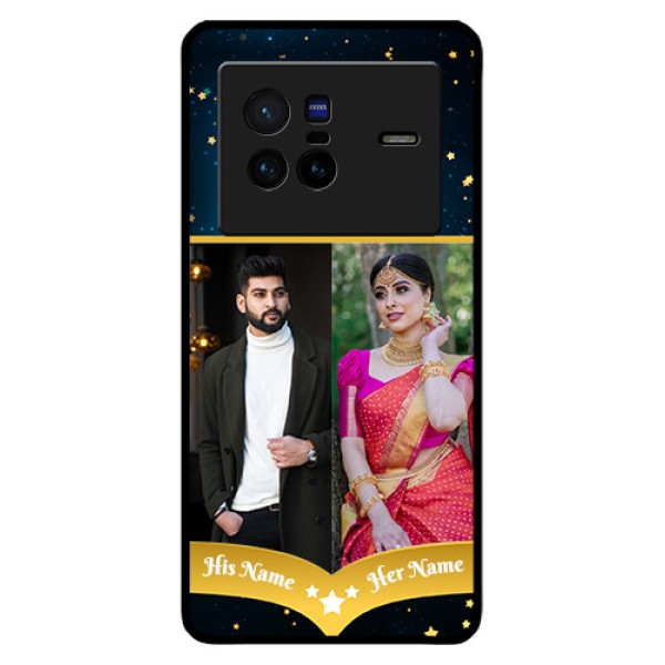 Vivo X80 5G Custom Glass Phone Case - Galaxy Stars Backdrop Design