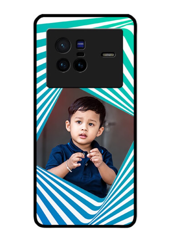 Vivo X80 5G Personalized Glass Phone Case - Abstract Spiral Design