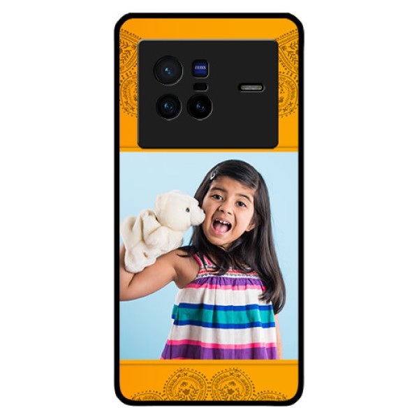 Vivo X80 5G Personalized Glass Phone Case - Photo Wedding Design