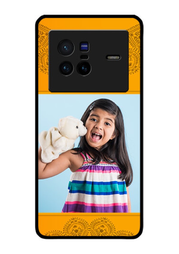 Vivo X80 5G Personalized Glass Phone Case - Photo Wedding Design