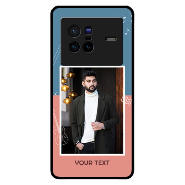 Vivo X80 5G Photo Printing on Glass Case - with Color Musical Note Design Vivo X80 5G Photo Printing on Glass Case - with Color Musical Note Design
