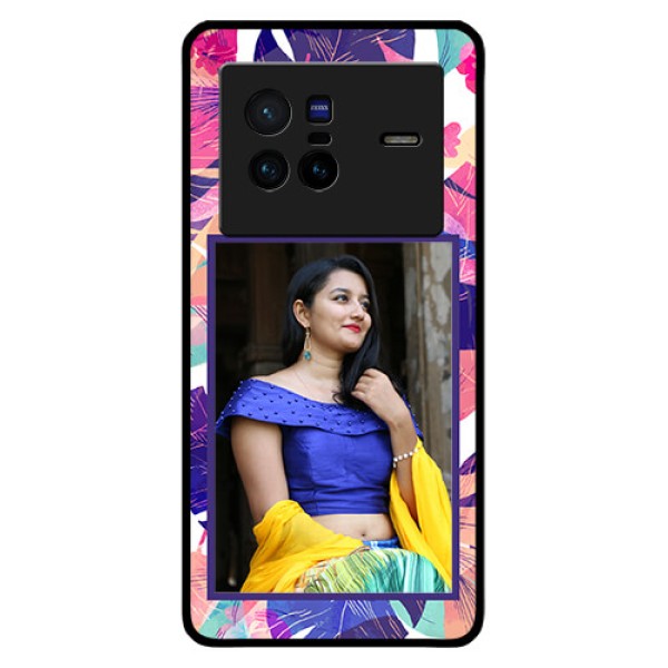 Vivo X80 5G Custom Glass Mobile Case - Abstract Floral Design