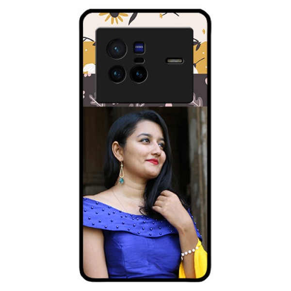 Vivo X80 5G Custom Glass Phone Case - Stylish Floral Design
