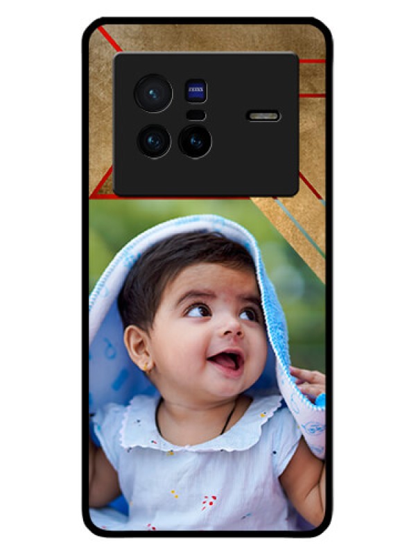 Custom Vivo X80 5G Personalized Glass Phone Case - Gradient Abstract Texture Design