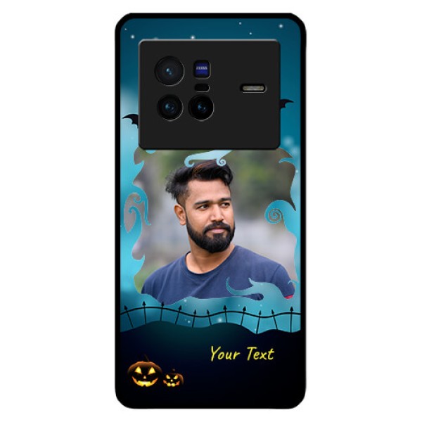 Vivo X80 5G Custom Glass Phone Case - Halloween frame design