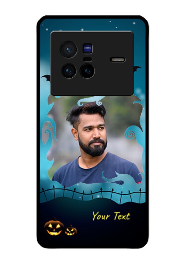 Vivo X80 5G Custom Glass Phone Case - Halloween frame design