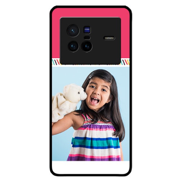 Vivo X80 5G Personalized Glass Phone Case - Line art design