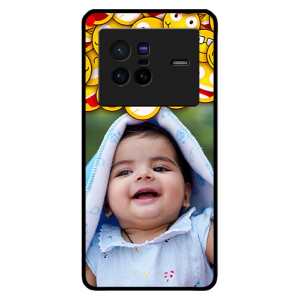 Vivo X80 5G Custom Glass Mobile Case - with Smiley Emoji Design