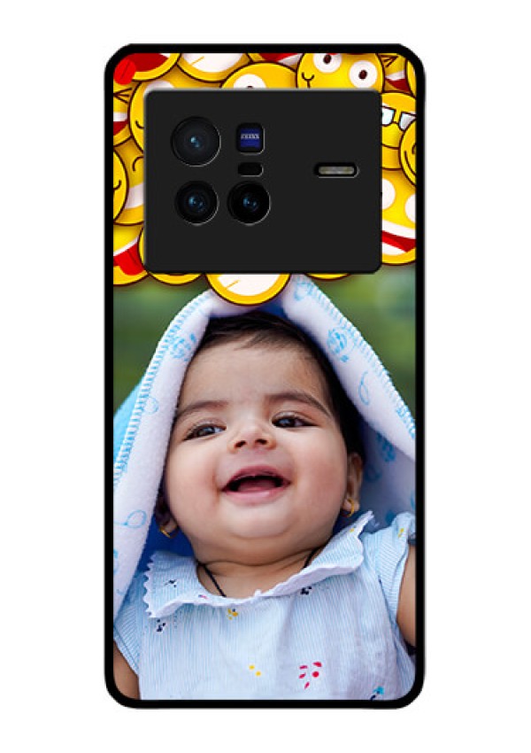 Vivo X80 5G Custom Glass Mobile Case - with Smiley Emoji Design