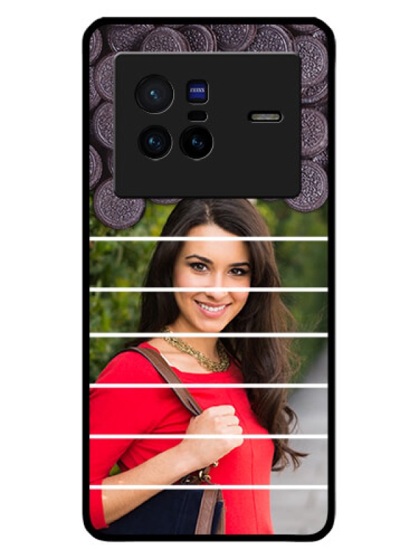 Custom Vivo X80 5G Custom Glass Phone Case - with Oreo Biscuit Design