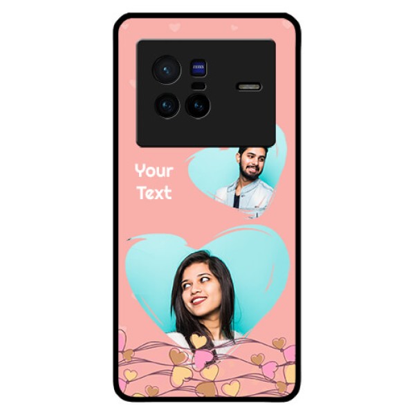 Vivo X80 5G Custom Glass Mobile Case - Love Doodle Design
