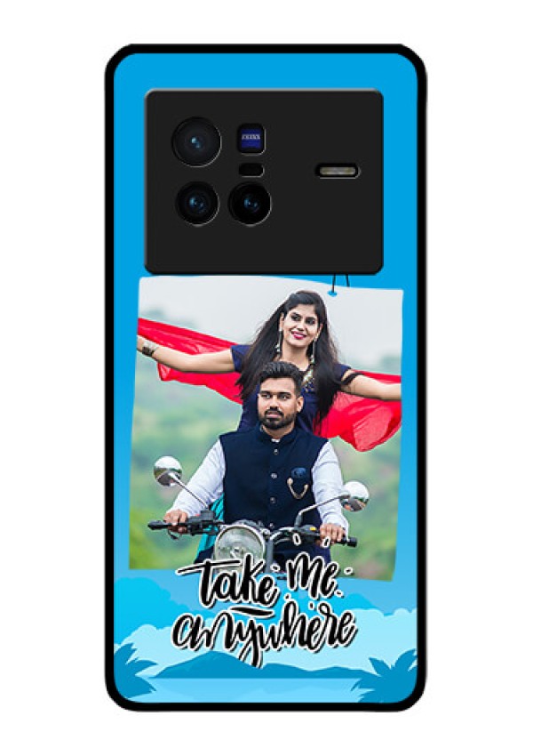 Vivo X80 5G Custom Glass Mobile Case - Traveller Design
